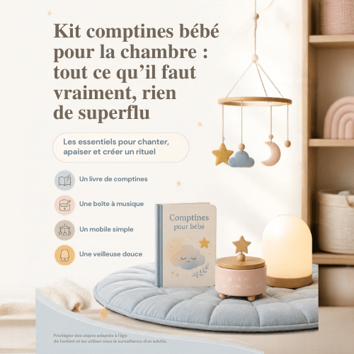 Kit comptines bébé pour la chambre : tout ce qu'il faut vraiment, rien de superflu
